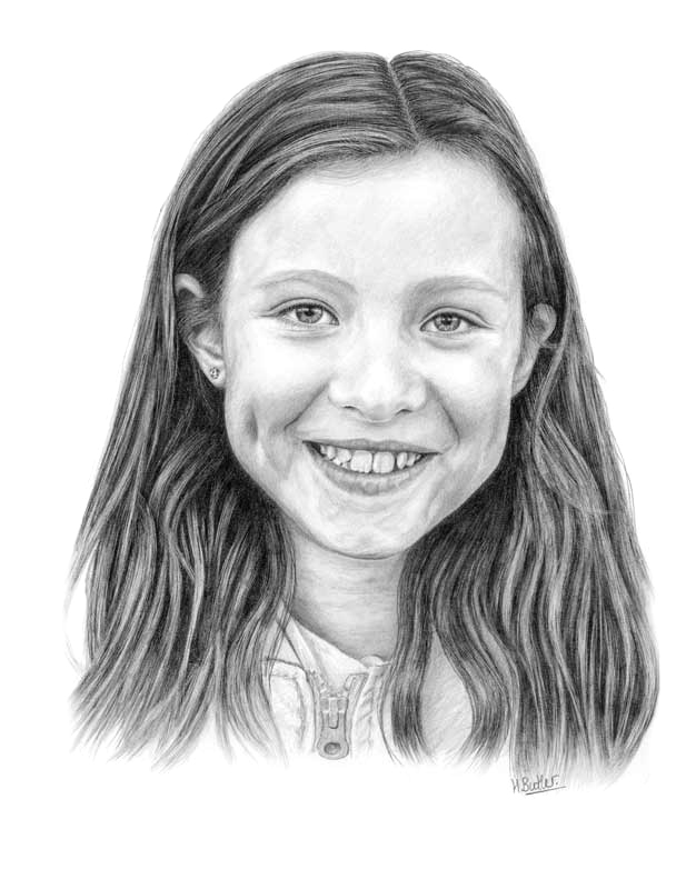 pencil portrait girl